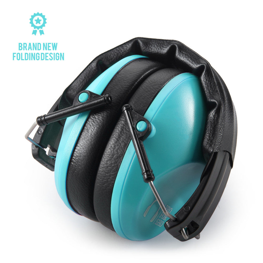 Pro For Sho 34dB NRR Noise Reduction Earmuffs Lightweight Design Standard Size Teal