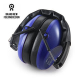 Pro For Sho 34dB NRR Noise Reduction Earmuffs - Lightweight Design - Standard Size Dazzling Blue