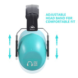 Pro For Sho 34dB NRR Noise Reduction Earmuffs - Lightweight Design - Standard Size Teal